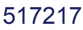 Number 517217 blue image