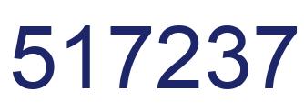 Number 517237 blue image