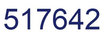 Number 517642 blue image
