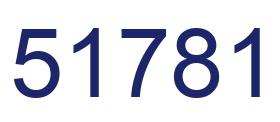 Number 51781 blue image