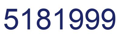 Number 5181999 blue image