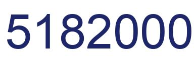 Number 5182000 blue image