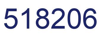 Number 518206 blue image