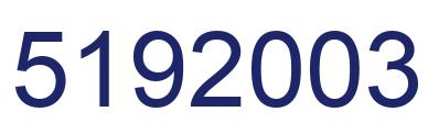 Número 5192003 imagen azul
