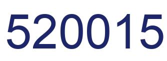 Number 520015 blue image