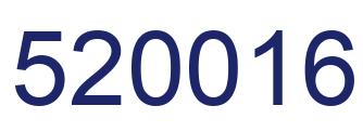 Number 520016 blue image