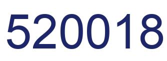 Number 520018 blue image