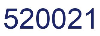Number 520021 blue image