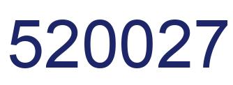 Number 520027 blue image
