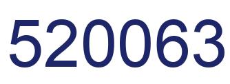 Number 520063 blue image