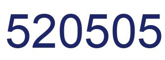 Number 520505 blue image