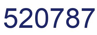 Number 520787 blue image