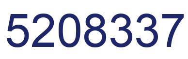 Number 5208337 blue image