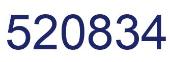 Number 520834 blue image