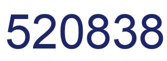 Number 520838 blue image