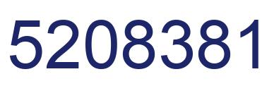 Number 5208381 blue image
