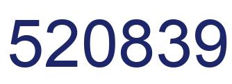 Number 520839 blue image
