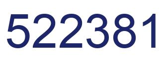 Number 522381 blue image