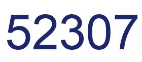 Número 52307 imagen azul
