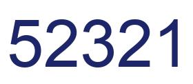 Número 52321 imagen azul