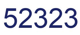 Número 52323 imagen azul
