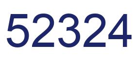 Número 52324 imagen azul