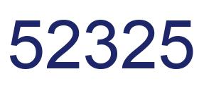 Número 52325 imagen azul