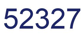 Número 52327 imagen azul