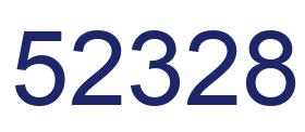 Número 52328 imagen azul