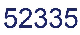 Número 52335 imagen azul