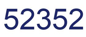 Zahl 52352 blau bild