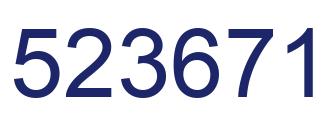 Number 523671 blue image