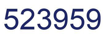 Number 523959 blue image
