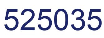Number 525035 blue image