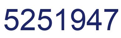 Number 5251947 blue image