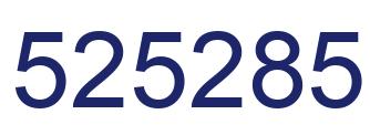 Number 525285 blue image