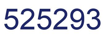 Number 525293 blue image