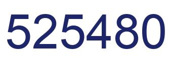 Number 525480 blue image