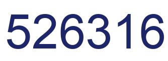 Number 526316 blue image