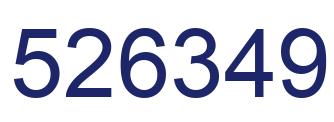 Number 526349 blue image