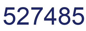 Number 527485 blue image
