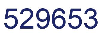 Number 529653 blue image