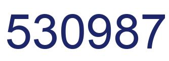 Number 530987 blue image