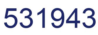 Number 531943 blue image