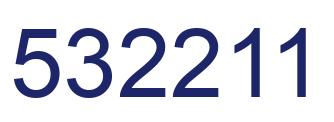 Number 532211 blue image