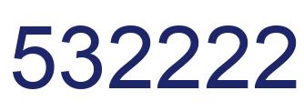 Number 532222 blue image