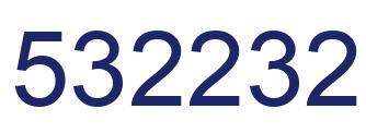 Number 532232 blue image