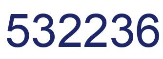 Number 532236 blue image
