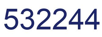 Number 532244 blue image