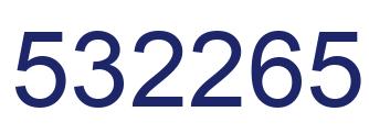 Number 532265 blue image